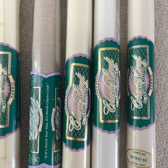 Charles Craft Classic reserve fabric aida Set of 6 embroidery kits - Picture 7 of 8